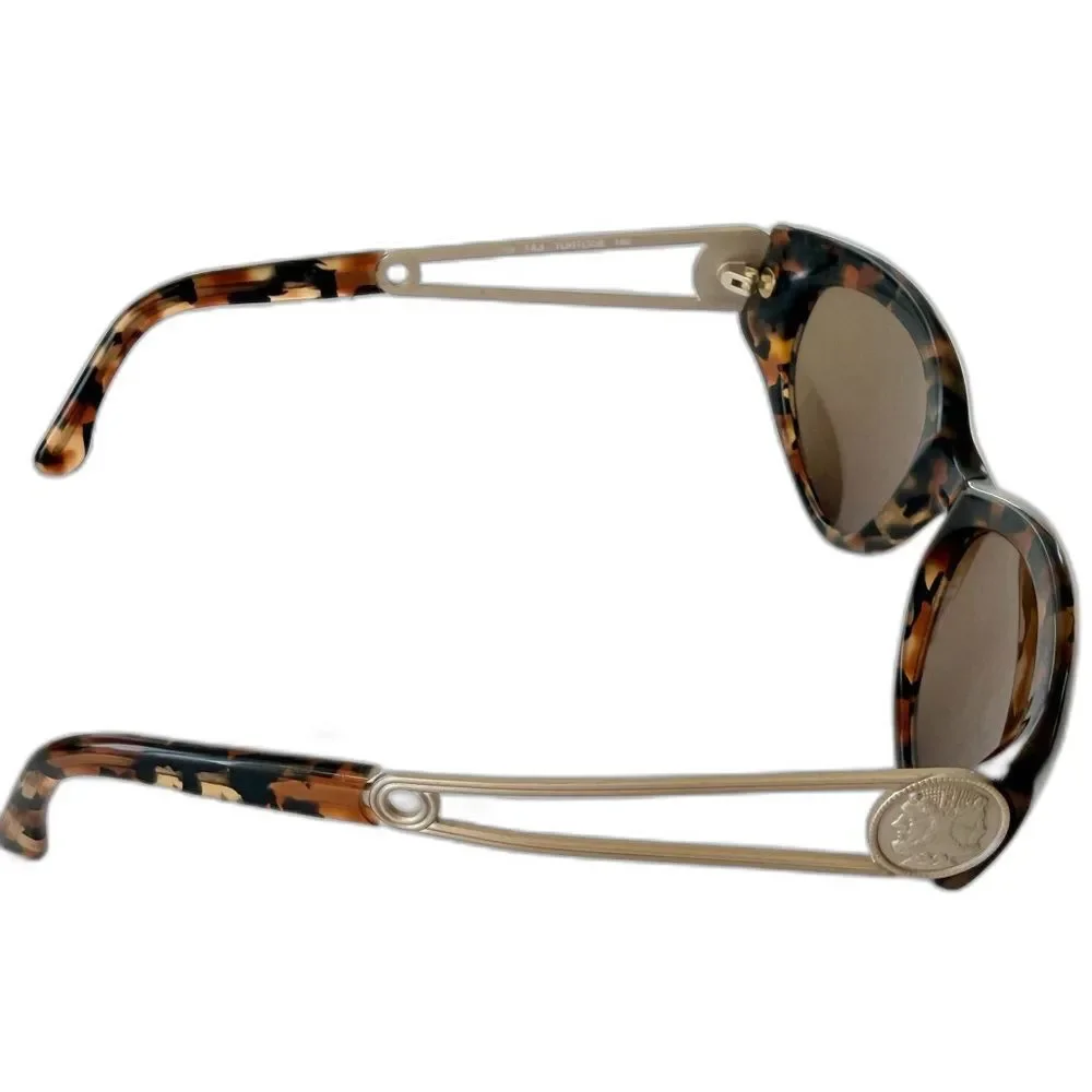 Vintage FENDI FS 143 Tortoise Shell Oval Sunglasses - Made in Italy